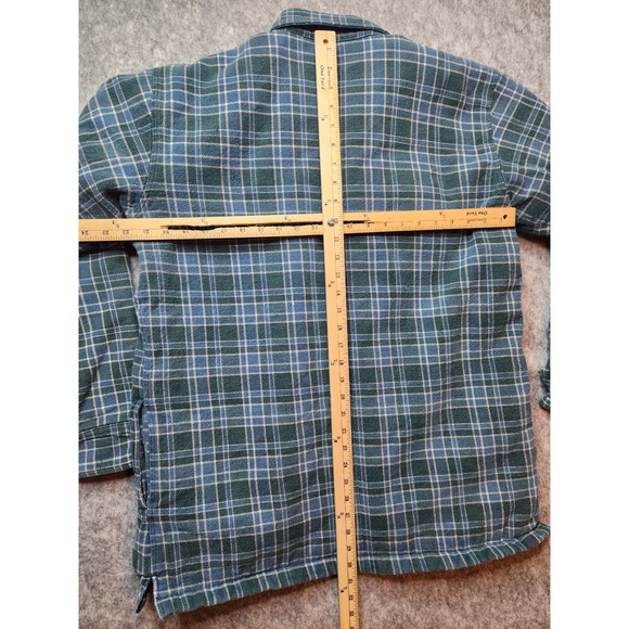 Cabelas Mens Large Flannel Button Up Shirt Jacket Shacket Size L - Picture 9 of 15